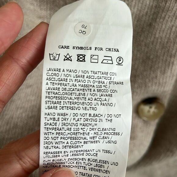 EUC Max Mara MaxMara Weekend Virgin Wool beige oversized short sleeve Sweater S - Picture 11 of 12